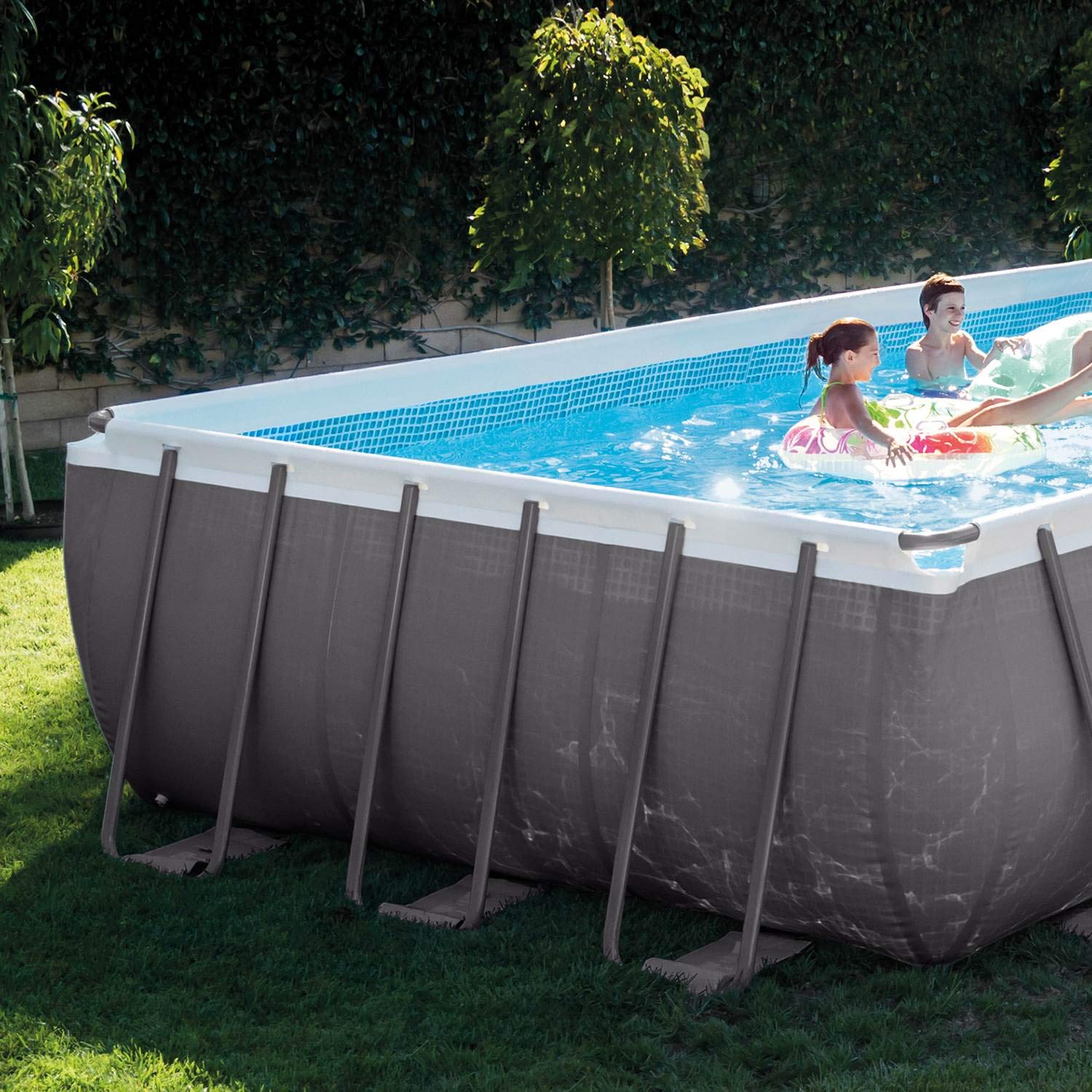 Amazon.com : Intex 54983EG Rectangular Ultra Frame Pool Set, 24
